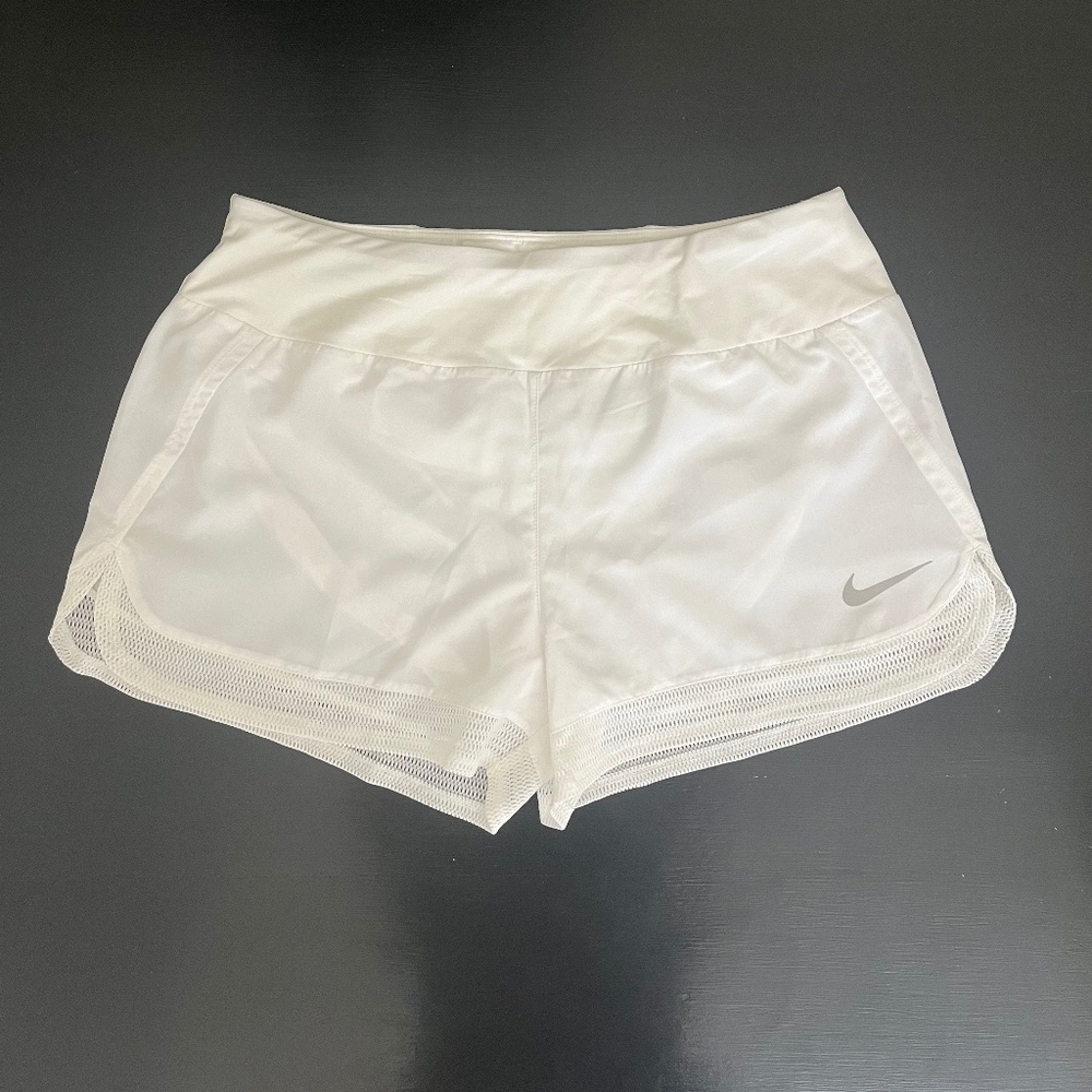 White Nike Running Shorts
